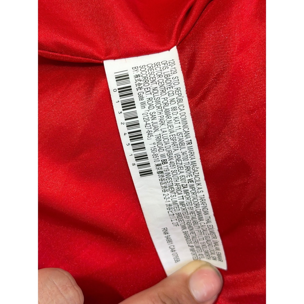 Disney Forever 21 Red Faux Fur Mickey Mouse Ear Hooded Cropped Jacket Womens M - Picture 7 of 8